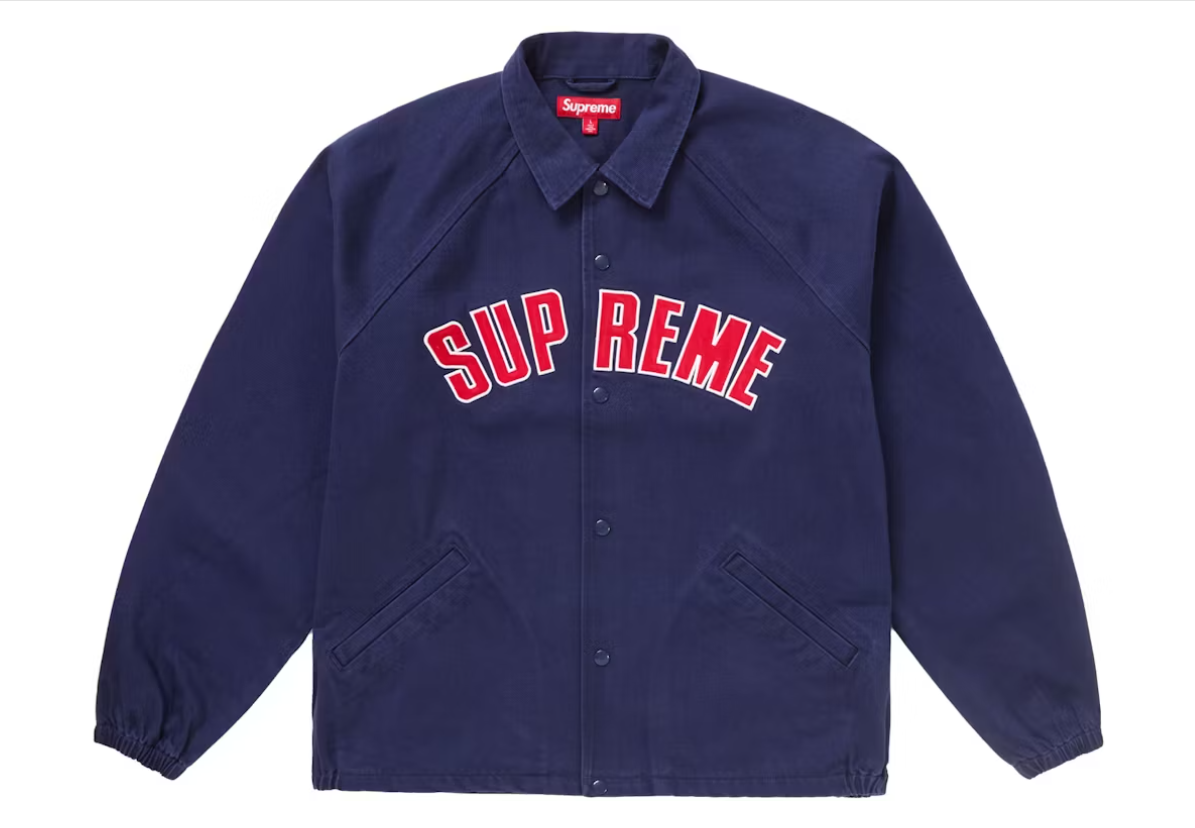 Chaqueta Supreme Arc Denim Coaches – Azul Marino Edición Limitada