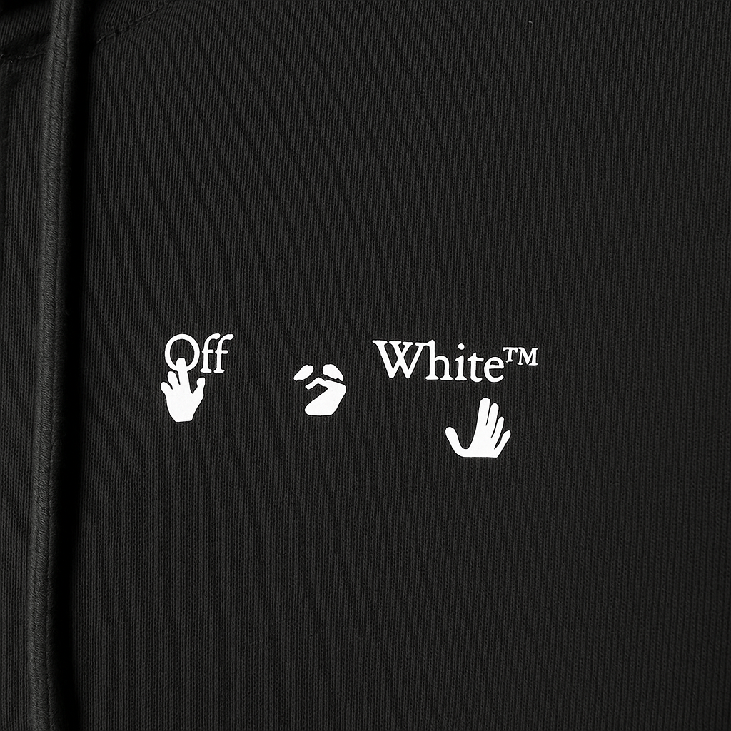 Hoodie OFF-WHITE Drowning Man Zip-Up Negra Hombre – FW21