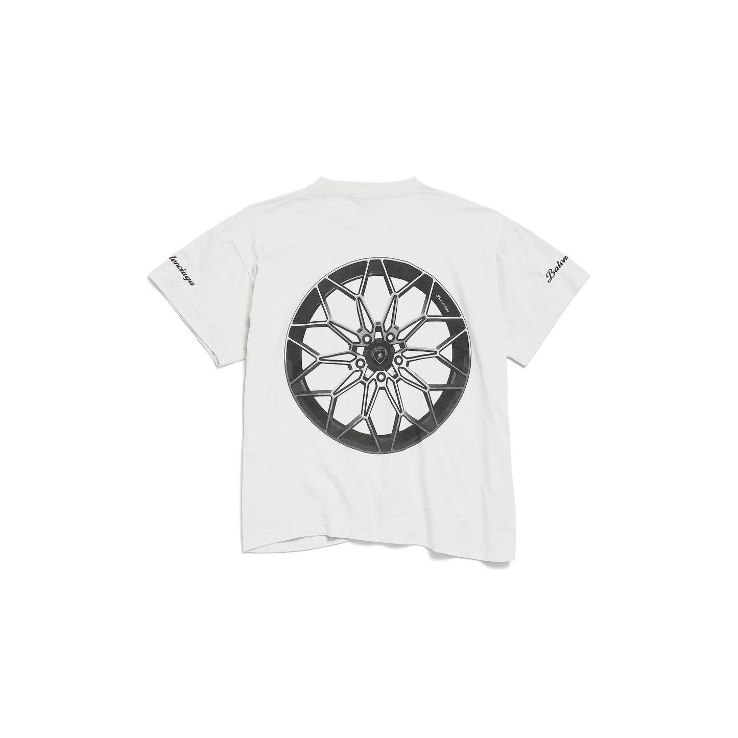 Playera Balenciaga x Lamborghini Dirty White – Edición Boxing Oversize