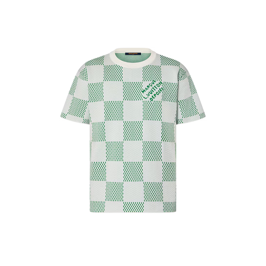 Playera Louis Vuitton Damier Knit Cuello Redondo – Diseño Exclusivo en Punto