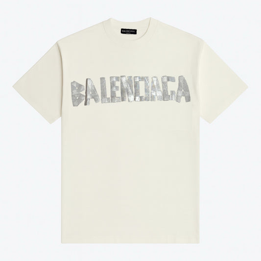 Playera Balenciaga Tape Type T-Shirt Medium Fit - Blanco