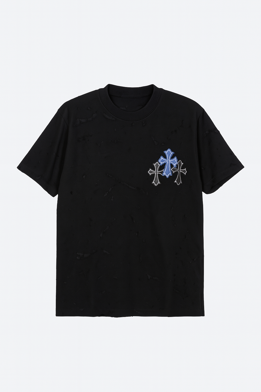Playera Chrome Hearts Cross Patch Distressed
