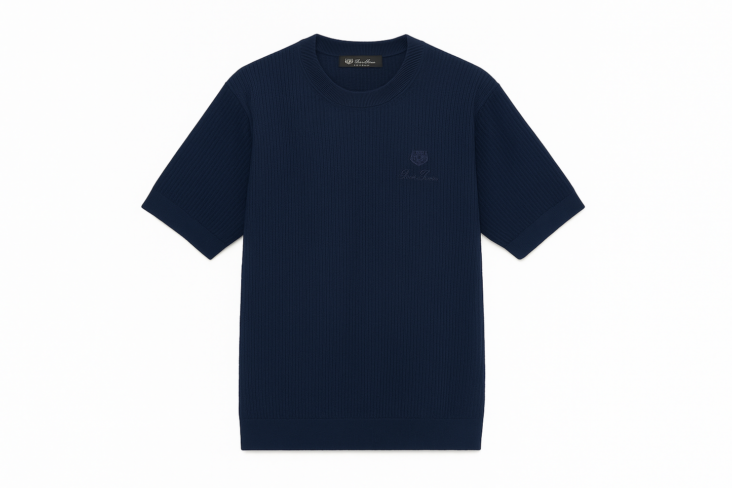 Playera Loro Piana Azul Marino de Punto Fino
